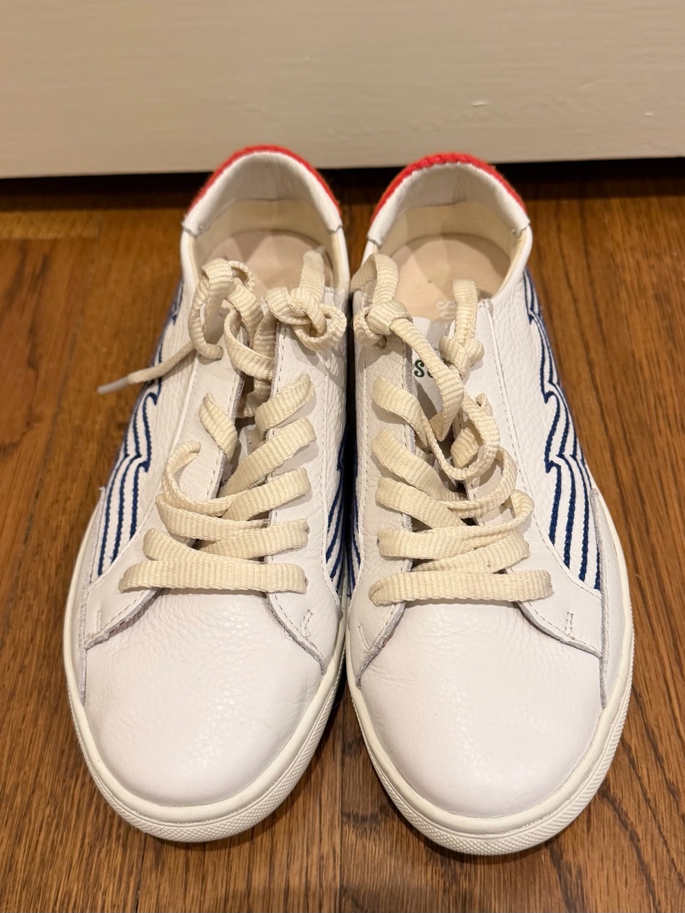 Soludos blue and white wave sneakers 6.5